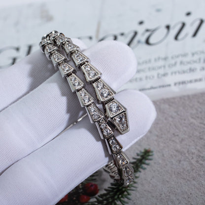 [Amore Jewelry]SERPENTI BRACELET 6MM SILVER DIAMOND