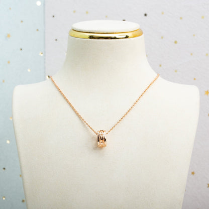 [Amore Jewelry]PARENTESI NECKLACE PINK GOLD