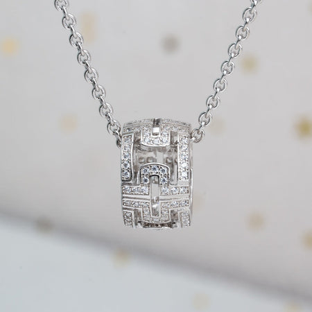 [Amore Jewelry]PARENTESI NECKLACE SILVER DIAMOND