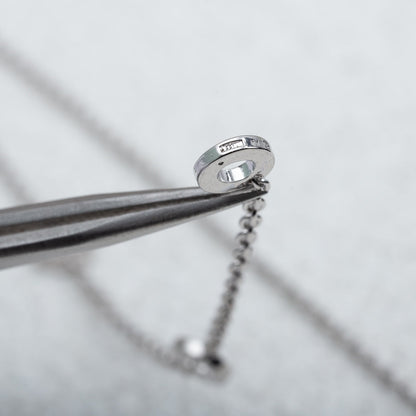 [Amore Jewelry]PARENTESI NECKLACE SILVER DIAMOND