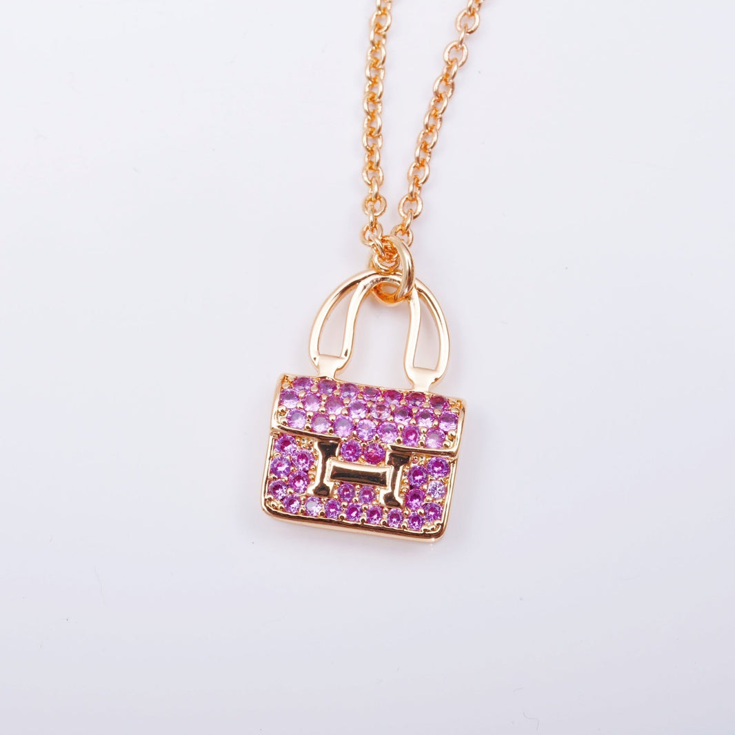[Amore Jewelry]CONSTANCE PEDANT PURPLE DIAMOND NECKLACE