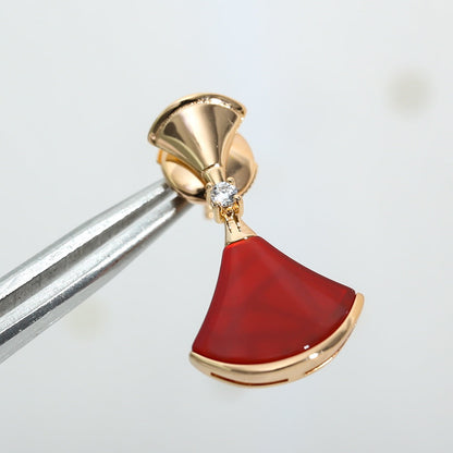 [Amore Jewelry]DREAM Carnelian PINK GOLD EARRINGS
