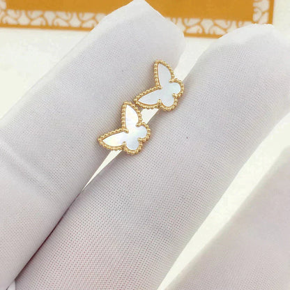 [Amore Jewelry]SWEET BUTTERFLY MOP EARSTUDS