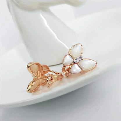 [Amore Jewelry]BUTTERFLY MOP DIAMOND EARRINGS