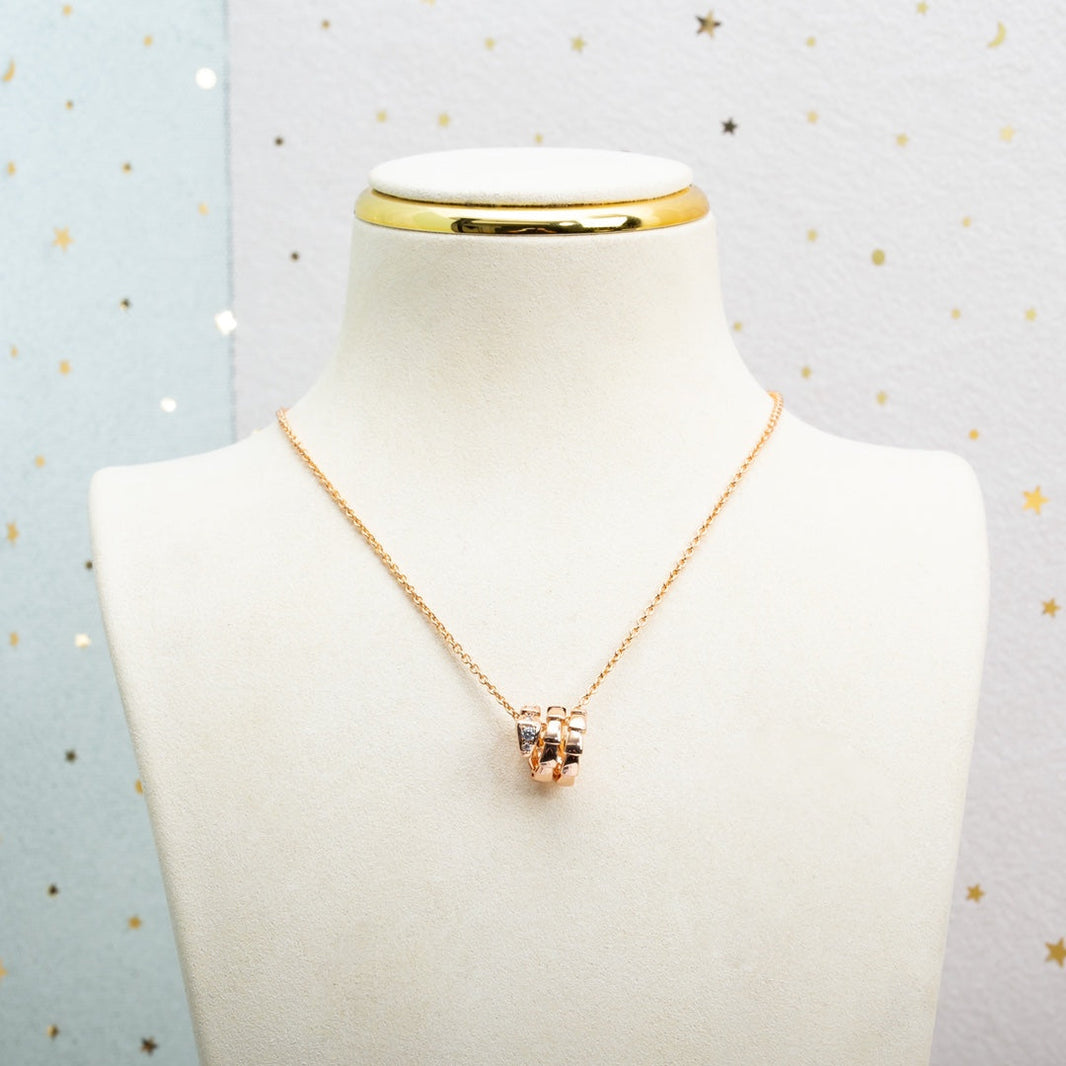 [Amore Jewelry]SERPENTI PINK GOLD NECKLACE DIAMOND