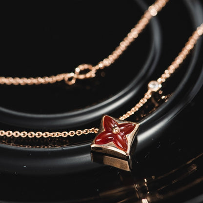 [Amore Jewelry]STAR NECKLACE PINK GOLD 1 DIAMOND