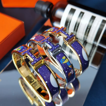 [Amore Jewelry]H STAR AND MOON BRACELET 12MM