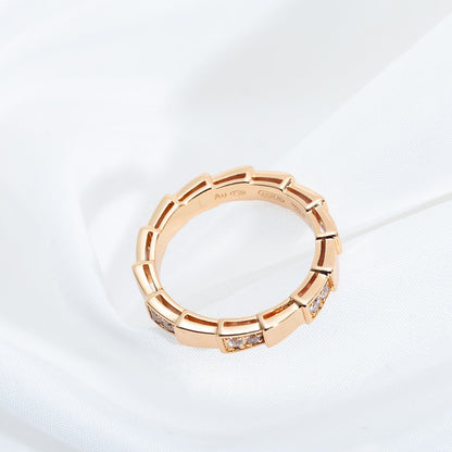 [Amore Jewelry]SERPENTI RING PINK GOLD  3MM
