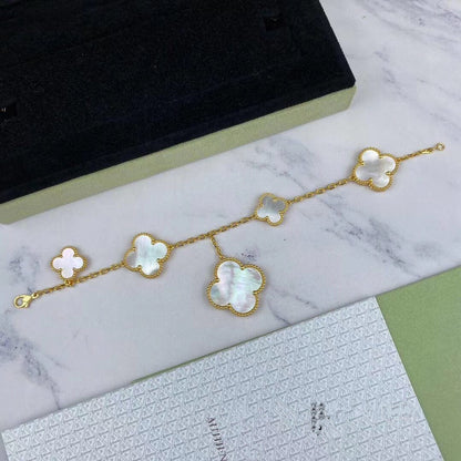 [Amore Jewelry]MAGIC CLOVER MOP GOLD BRACELET 5 MOTIFS