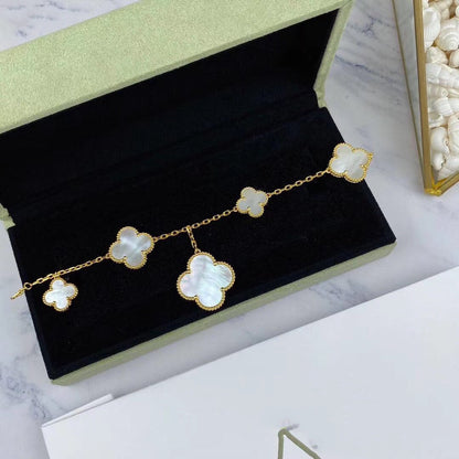 [Amore Jewelry]MAGIC CLOVER MOP GOLD BRACELET 5 MOTIFS
