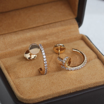 [Amore Jewelry]JUSTE EARRINGS 12.75MM PINK GOLD DIAMOND