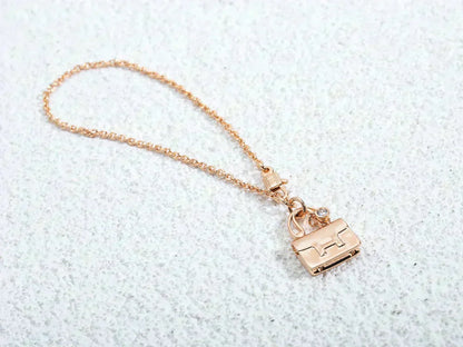 [Amore Jewelry]AMULETTE PEDANT ROSE GOLD NECKLACE