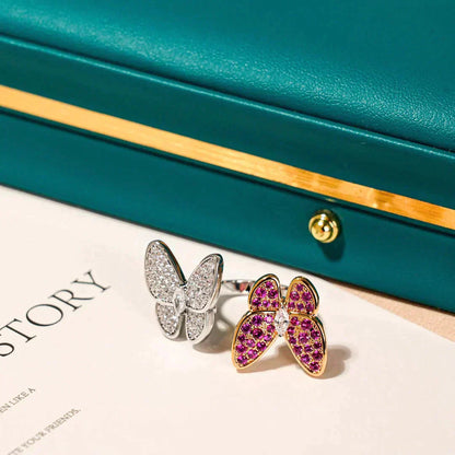 [Amore Jewelry]TWIN BUTTERFLY DIAMOND RING