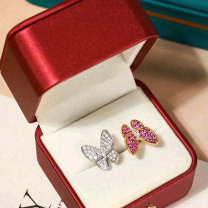 [Amore Jewelry]TWIN BUTTERFLY DIAMOND RING