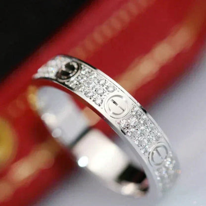 [Amore Jewelry]LOVE RING 3.6MM DIAMOND PAVED