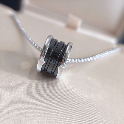 [Amore Jewelry]ZERO 1 BLACK CERAMIC SILVER NECKLACE