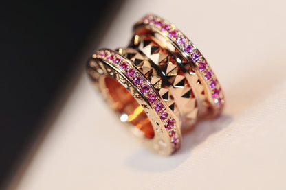 [Amore Jewelry]ZERO 1 ROCK PINK GOLD PINK DIAMOND NECKLACE