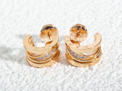 [Amore Jewelry]ZERO 1 PINK GOLD DIAMONDS EARRINGS