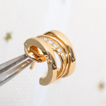 [Amore Jewelry]ZERO 1 PINK GOLD DIAMONDS EARRINGS