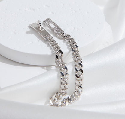 [Amore Jewelry]KELLY CHAIN SILVER DIAMOND BRACELET