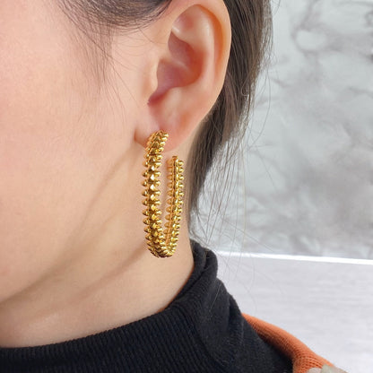 [Amore Jewelry]CLASH LARGE HOOP EARRINGS