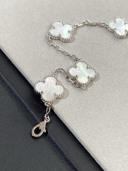 [Amore Jewelry]CLOVER SILVER MOP 5 MOTIF BRACELET