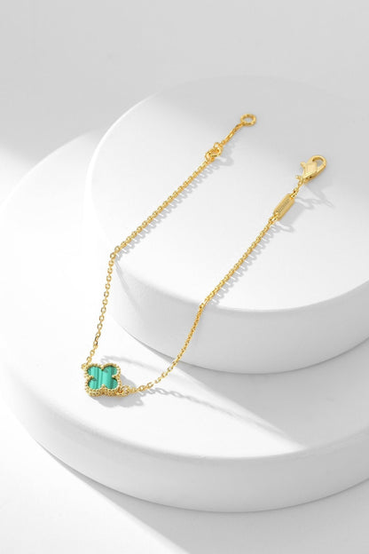 [Amore Jewelry]CLOVER BRACELET MALACHITE 1 MOTIF