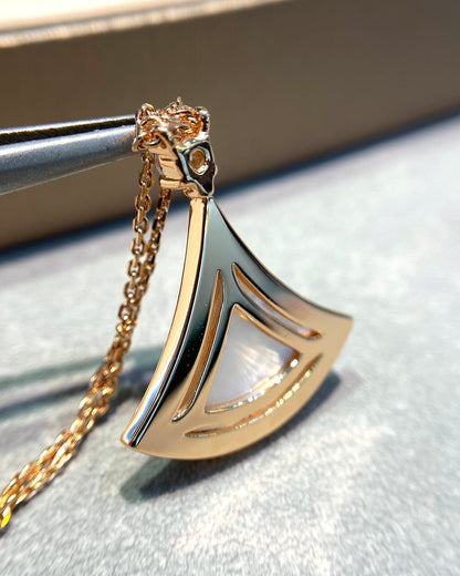 [Amore Jewelry]DREAM MOP DIAMOND PAVED PINK GOLD NECKLACE