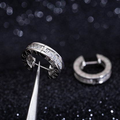 [Amore Jewelry]ZERO 1 MINI SILVER DIAMOND EARRINGS