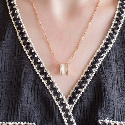 [Amore Jewelry]ZERO 1 DIAMOND CERAMIC NECKLACE