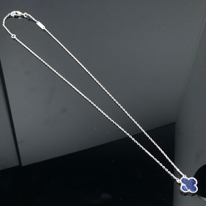 [Amore Jewelry]CLOVER PIETERSITE SILVER LONG NECKLACE
