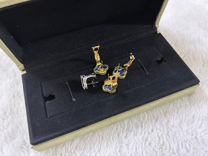 [Amore Jewelry]CLOVER PIETERSITE MEDIUM STUD EARRINGS