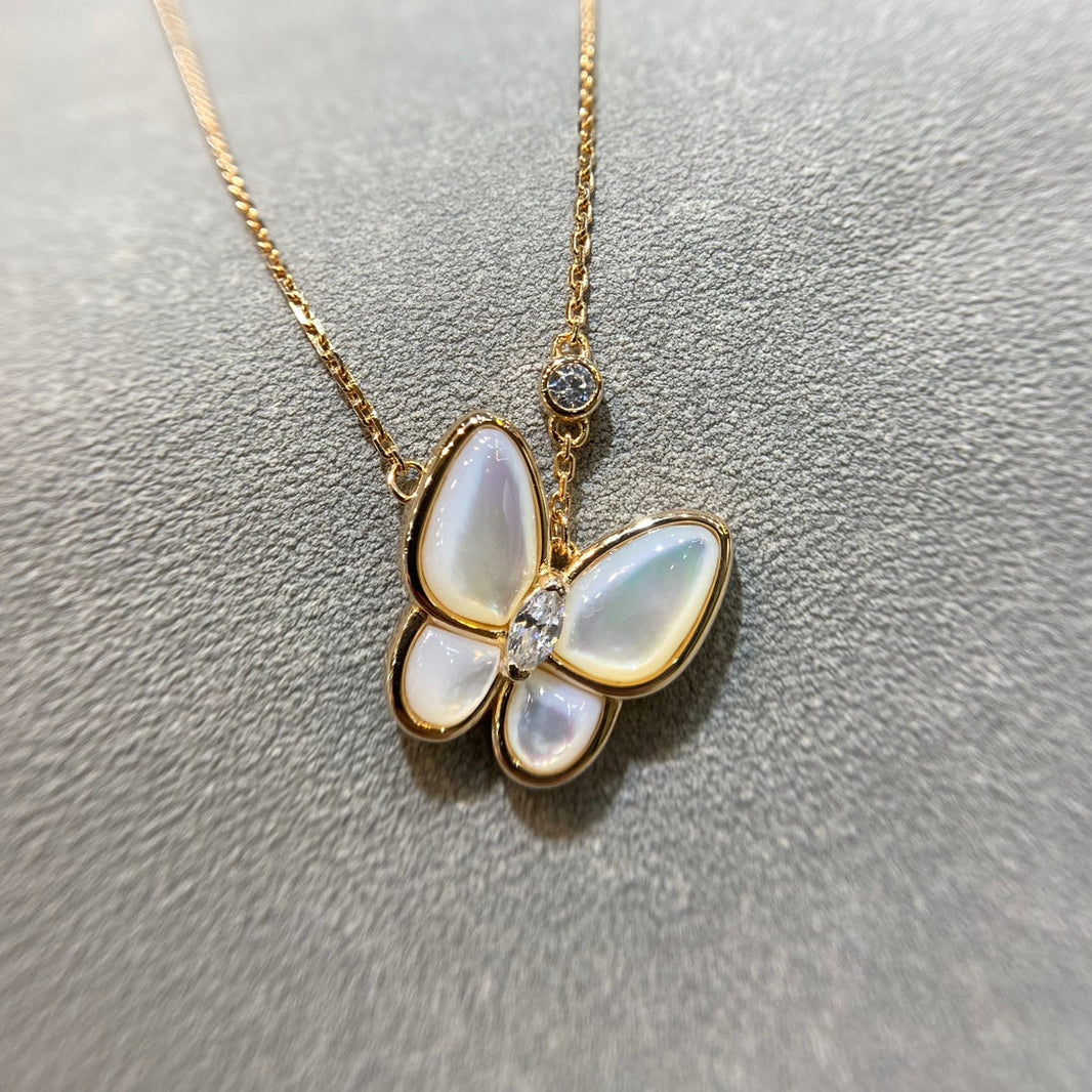 [Amore Jewelry]BUTTERFLY MOP DIAMOND NECKLACE