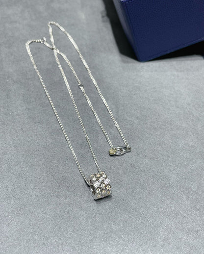 [Amore Jewelry]BEE LOVE DIAMOND PAVED 3 ROW NECKLACE