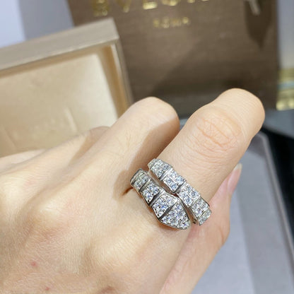 [Amore Jewelry]SERPENTI RING SILVER DIAMOND PAVED
