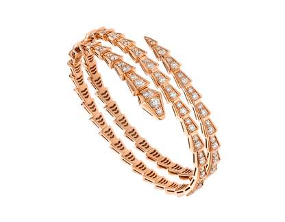 [Amore Jewelry]SERPENTI BRACELET PINK GOLD DIAMOND DOUBLE ROW