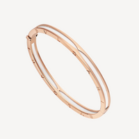 [Amore Jewelry]ZERO 1 PINK GOLD WITH WHITE CERAMIC BRACELET