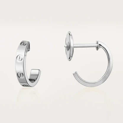 [Amore Jewelry]LOVE EARRINGS 2.65MM SILVER