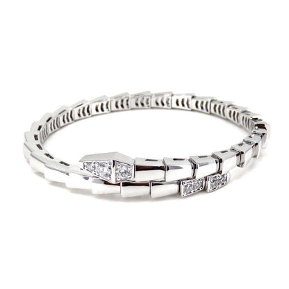 [Amore Jewelry]SERPENTI BRACELET DIAMONDS SILVER