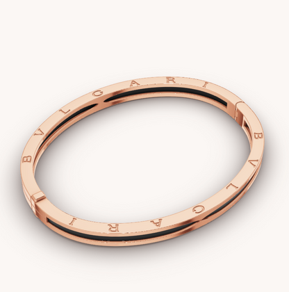 [Amore Jewelry]ZERO 1 PINK GOLD WITH BLACK CERAMIC BRACELET