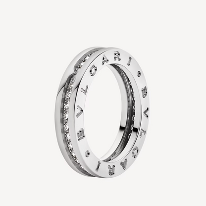 [Amore Jewelry]ZERO 1 ONE-BAND PAVED DIAMONDS ON THE SPIRAL RING