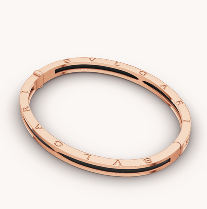 [Amore Jewelry]ZERO 1 PINK GOLD WITH BLACK CERAMIC BRACELET