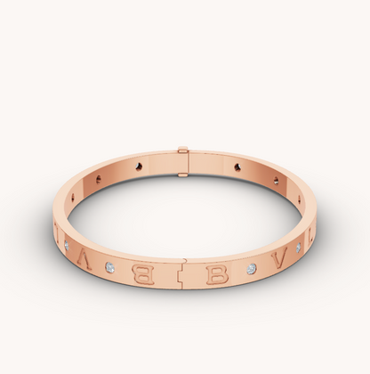 [Amore Jewelry]ZERO 1 PINK GOLD 12 DIAMONDS BRACELET