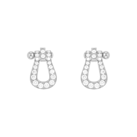 [Amore Jewelry]FORCE 10 FULL DIAMOND STUD EARRINGS MINI MODEL