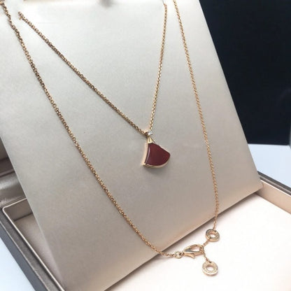 [Amore Jewelry]DREAM NECKLACE CARNELIAN 1 DIAMOND