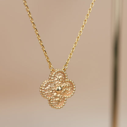 [Amore Jewelry]CLOVER 15MM  BRONZING NECKLACE