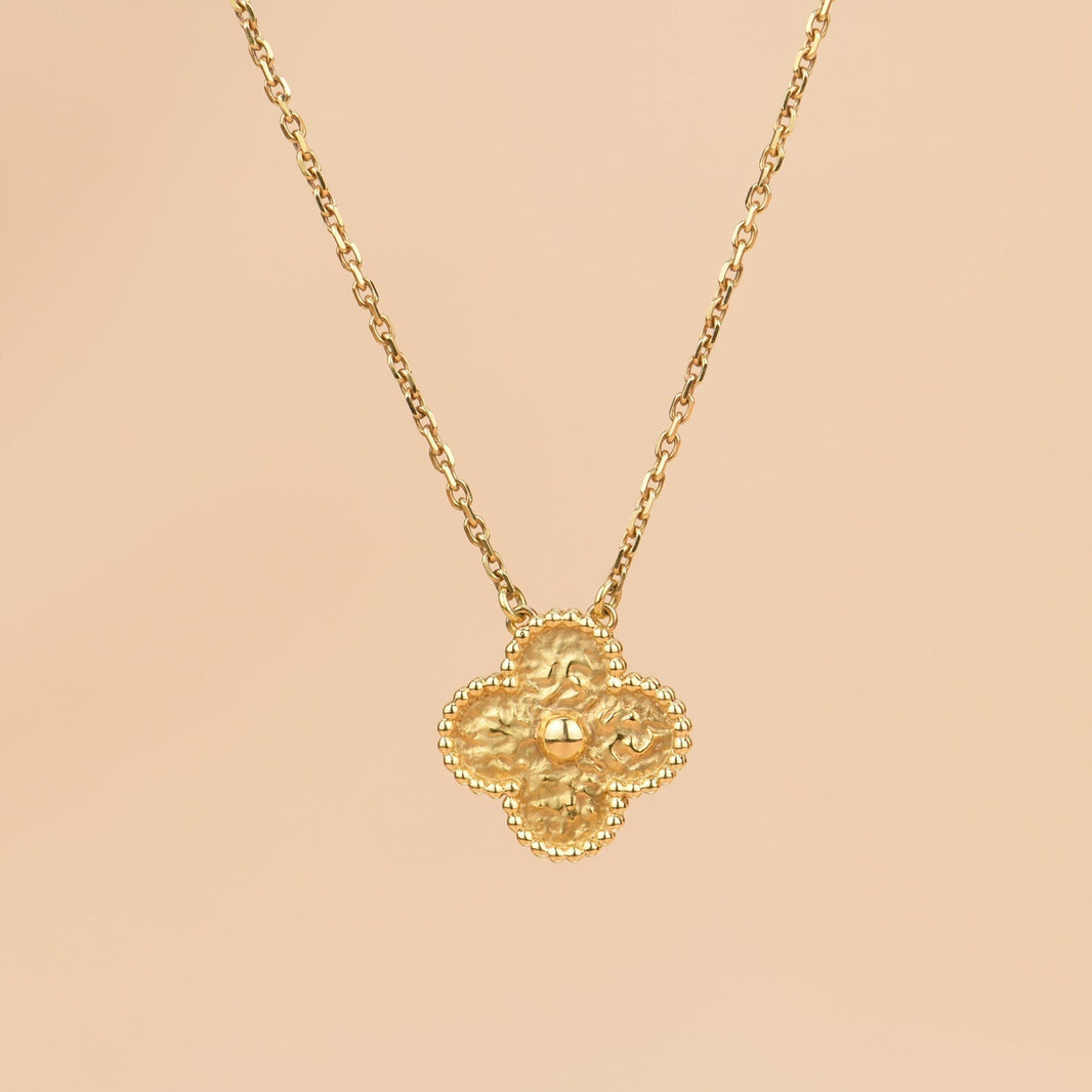 [Amore Jewelry]CLOVER 15MM  BRONZING NECKLACE