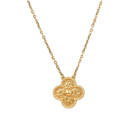 [Amore Jewelry]CLOVER 15MM  BRONZING NECKLACE
