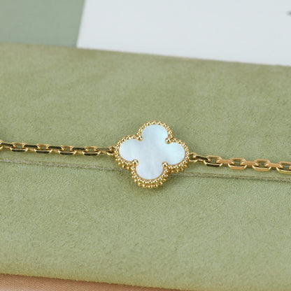 [Amore Jewelry]CLOVER  5 MOTIF WHITE MOP BRACELET