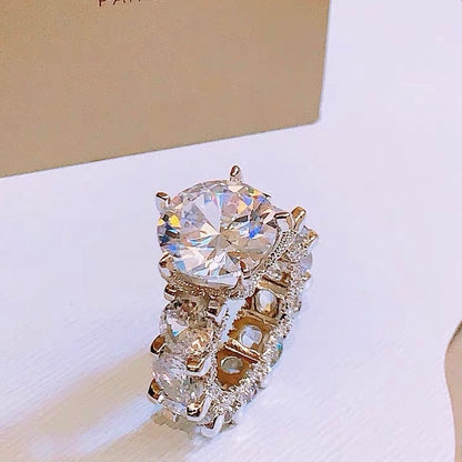 [Amore Jewelry]Exquisite Multicolored Radiant Zircon Everyday Ring